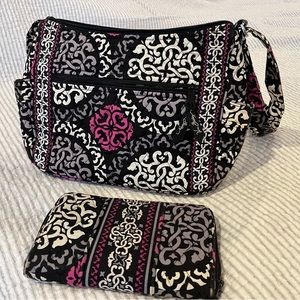 Vera Bradley crossbody bag with matching wallet